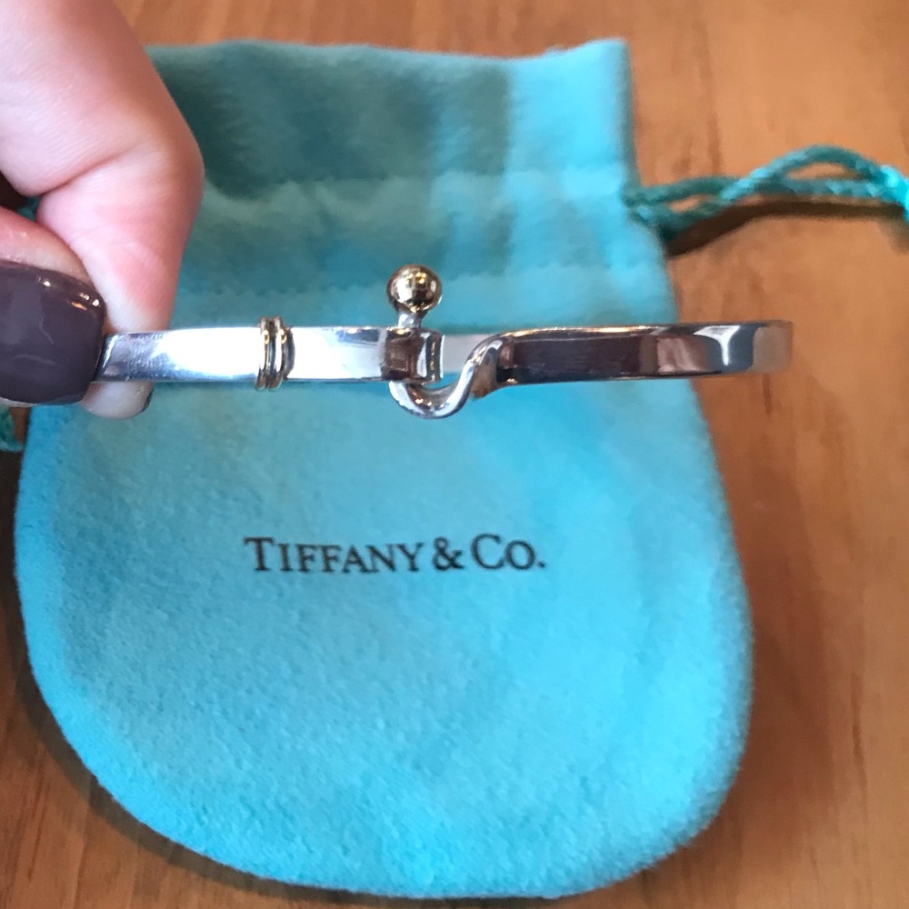 Tiffany & Co. 18k Gold and Silver Bangle Bracelet